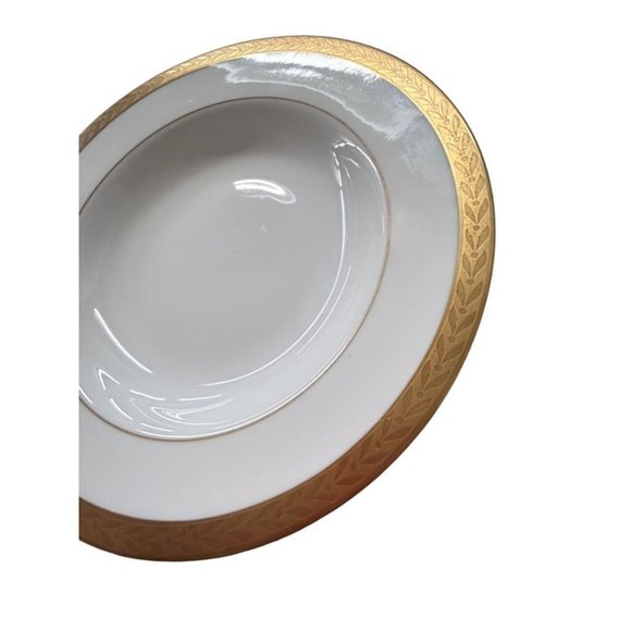 Sango Royalty Pattern White Gold Trim Rim Soup Bowl 8.5" 1970s - Picture 3 of 6